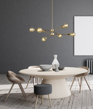 크로노스 6등 펜던트조명, LED 식탁조명, 인테리어 식탁등