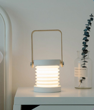 원통 우드 LED스탠드, USB 충전식 캠핑등/LED무드등, 무드조명